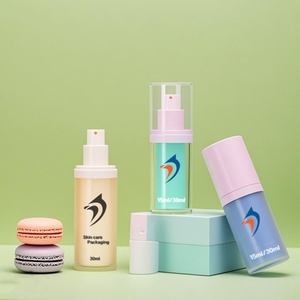 Luxury Custom Frosted Red Eco Friendly Refillable Cosmetic <b>Pump</b> Lotion <b>Bottle</b> 15ml 30ml Replaceable Airless <b>Bottle</b> for Skin Care - Product Image 6