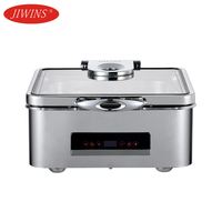 Réchaud de buffet électrique en acier inoxydable commercial pour hôtel, réchaud de buffet de luxe, ensemble de buffet, contrôle de la température, 5,5 L, 220-240 V