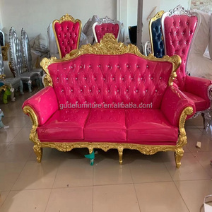 เก้าอี้บัลลังก์สมเด็จพระราชินีนาถและนางของเขาและเธอสำหรับงานแต่งงานขาย - Product Image 6