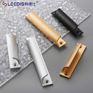 Lgedis Aluminum Alloy Cabinet Handles Bar Shape <b>Sandblasting</b> Oxidation Modern Design For Furniture Wardrobe Door Drawer - Product Image 1