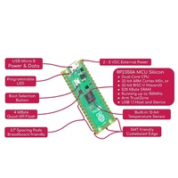Microcontrolador Raspberry Pi Pico 2, Chip RP2350 de Doble Núcleo, Placa de Desarrollo, Mini Placa Base, Módulo de Componente Electrónico