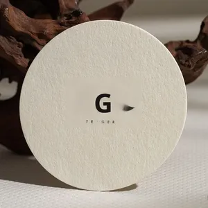 Anpassbare Luxus-Tee pause Visitenkarte Postkarte Rough Art Baked Dessert Papier karte Aufkleber Logo QR-<span class=keywords><strong>Code</strong></span> Druck kerzen - Product Image 2