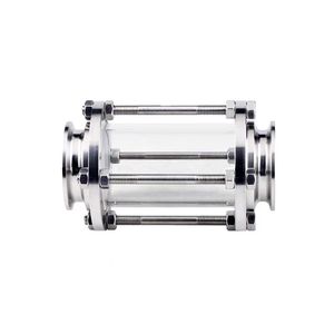 Accesorios Sanitarios para Lácteos de Acero Inoxidable 304 <span class=keywords><strong>316</strong></span> de Grado Alimenticio, Pulido Ligero, con Tres Clips, Vidrio de Observación, Tubular, Flujo en Línea, Líquido - Product Image 4