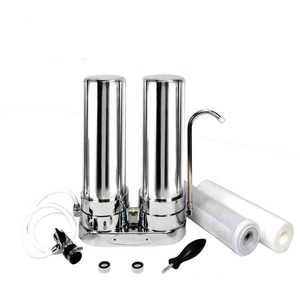 Système de filtration d'eau pour comptoir sans perçage, installation instantanée DIY, purificateur double étage en acier inoxydable 304 pour locataires, purificateur d'eau de comptoir - Product Image 2