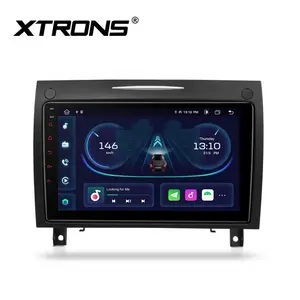 XTRONS Layar Sentuh IPS 9 Inci Android Mobil Radio untuk Mercedes-benz Kelas Slk R171 dengan Carautoplay Dvr 4G Wifi