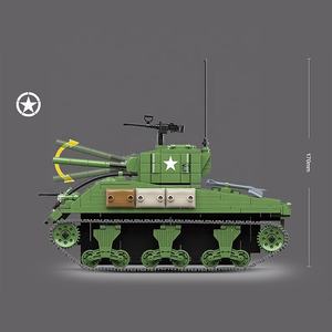 100081 726 pièces Char Sherman M4A1 Soldat Américain Arme Modèle Classique Figurines Briques de Construction Jouets pour Enfants - Product Image 3