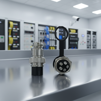 Connecteur de câble circulaire étanche en métal pour aviation GX20 5 broches, mâle et femelle, pour équipement industriel, alimentation et vidéosurveillance