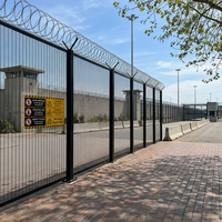 Malla de Alambre de Seguridad Galvanizada en Caliente 358 Antiescalada de Alta Seguridad para Cercas de Prisiones y Aeropuertos con Alambre de Púas