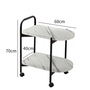 Mesa de centro sencilla de diseño nórdico moderno carro pequeño sofá lateral con ruedas para sala de estar dormitorio muebles para el hogar - Product Image 4