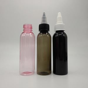 50ml 60ml 100ml 120ml Soft Hair Oil Dye Sauce Twist-open Dispensing Cap Applicator PET Plastic Twist Squeeze Bottles - Product Image 5