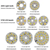Modules LED 31mm/50mm 5V USB, alimentation USB, couleur unique, double couleur, sept couleurs, carte source lumineuse, câble de commutation, LED basse tension