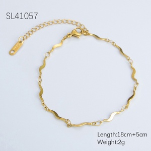 Pulsera de Verano para Mujer, Acero Inoxidable, Chapado en Oro de 18K de Alta Gama, Estilo Moderno, para Aniversarios, Color Inalterable - Product Image 6