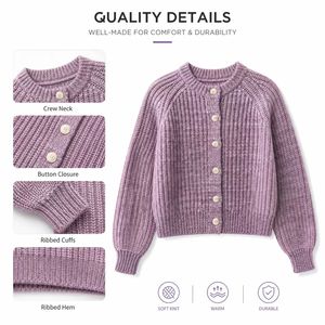 <span class=keywords><strong>Cardigan</strong></span> en tricot pour femme, col rond, motif jacquard côtelé, col en V, décontracté, vintage, à un seul bouton, en coton, <span class=keywords><strong>cardigan</strong></span> en laine - Product Image 6