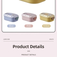 Boîte à lunch pour enfants en acier inoxydable anti-fuite avec couvercle en plastique et motif de fromage mignon, boîte bento hermétique pour un usage quotidien et les voyages