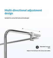 Support de lampe d'aquarium en acier inoxydable à fixation arrière Weekaqua, cadre de suspension dissimulé pour panneaux de lampes d'aquarium plantés