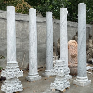 Colonne Decorative Esterne in Stile Greco, Pilastri in Marmo Naturale <span class=keywords><strong>di</strong></span> Carrara, Colonna Classica Corinzia - Product Image 2