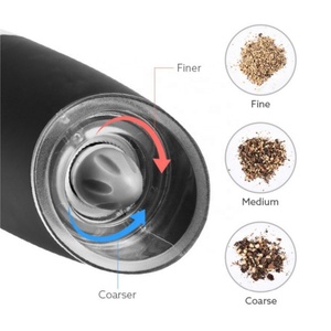 Ensemble de moulin à sel et à poivre électrique à gravité pot à épices moulin à poivre rechargeable avec lumière bleue - Product Image 3