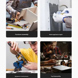 Juego de Destornilladores Magnéticos Multifuncionales Golden Wonder, Acero al Cromo Vanadio, Herramienta Recargable con Batería - Product Image 6