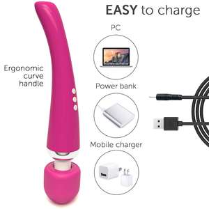 Großhandel Leistungsstarker Elektrischer Massagestab Wiederaufladbarer Handgehaltener Vibrations-Massagestab für den Ganzen Körper - Product Image 4