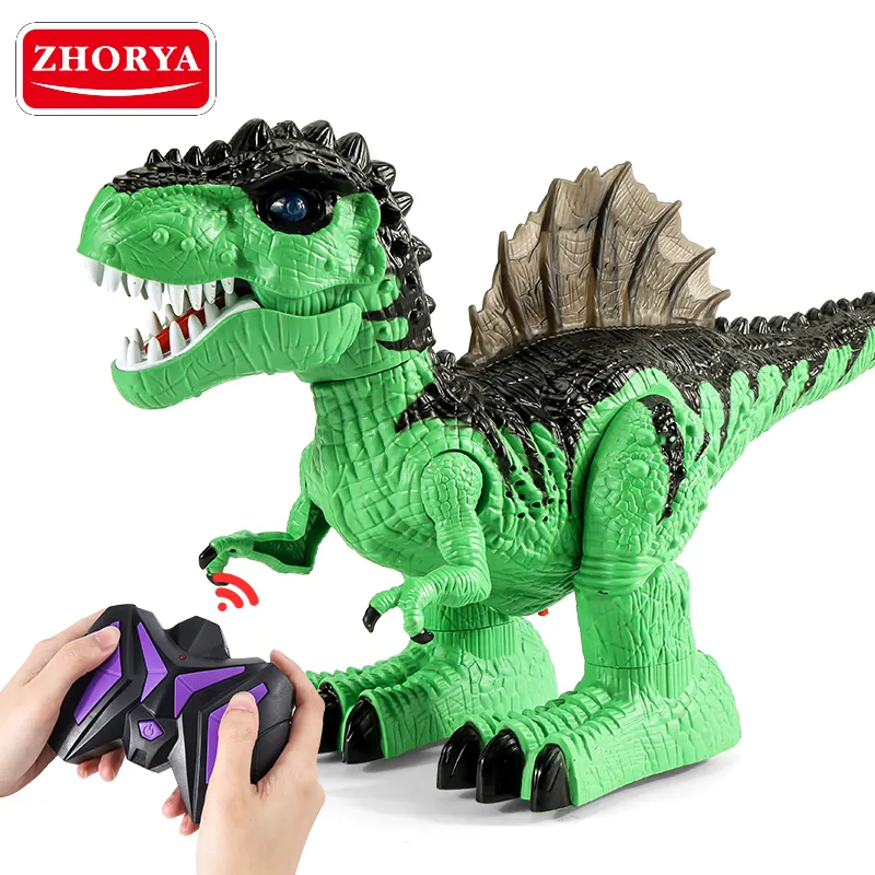 Leemook - Brinquedo de plástico com controle remoto para dançar com luz de caminhada 2.4Ghz, brinquedo de plástico para animais e dinossauros, parque de controle remoto para dinossauros