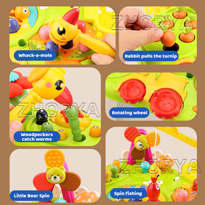 Zhorya Early Educational Animal Play Desk Toys Farm Amusement Park <strong>Multi</strong> <strong>Functional</strong> Kids Puzzle <strong>Game</strong> <strong>Table</strong> - Product Image 3