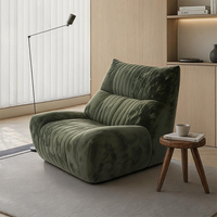Fauteuil de relaxation moderne en tissu peluche, facile d'entretien, rembourré et doux, pour salon, hôtel, appartement, bureau - Vente en gros