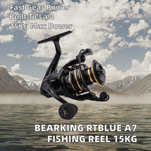 Carrete de Pesca Giratorio RTBLUE A7, Nuevo, 12000-14000, 7+1BB, Rodamientos de Acero Inoxidable, Relación de Engranajes 4.1:1, Mano Izquierda, Potencia Máxima 15Kg - Product Image 2