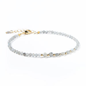 Nueva gran oferta, pulsera de labradorita de 3mm a la moda, pulsera de cuentas de piedra Natural para mujeres y niñas - Product Image 1