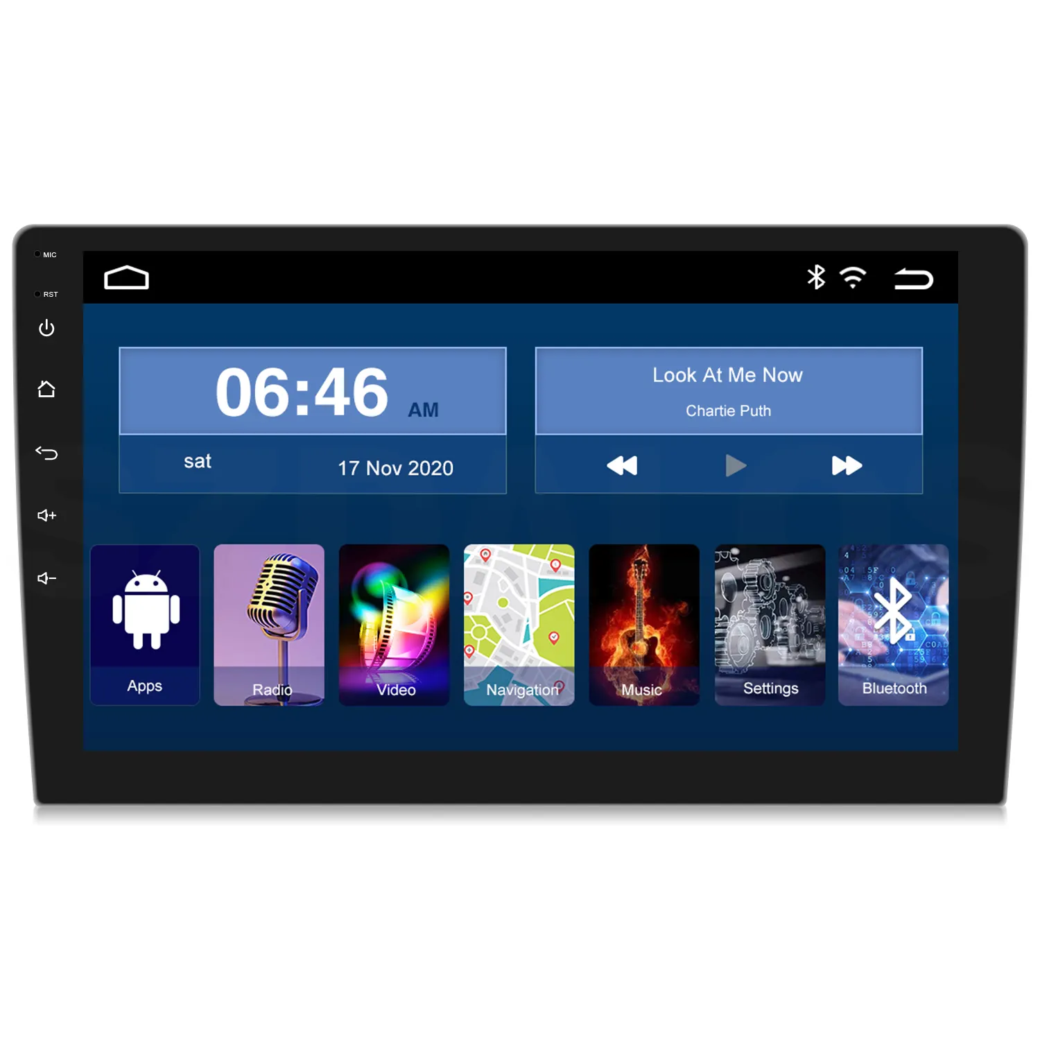 Lecteur multimédia Android à écran tactile de 9 pouces avec fonction de lien miroir de navigation GPS Carplay autoradio 2Din DVD vente en gros