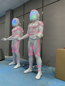 ประติมากรรมทหารสามคนสีขาวขนาดใหญ่ทำจากไฟเบอร์กลาส MEIBILE รุ่นใหม่ รูปปั้นสตาร์วอร์ส-สตอร์มทรูปเปอร์ - Product Image 6