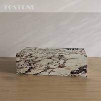 Tostone Bon Prix Socle de Table en Marbre Blanc Calacatta Viola d'Italie Poli sur Mesure pour la Décoration de Maisons et Villas