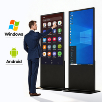 Pantalla Digital Vertical para Suelo, Quiosco con Pantalla Táctil de 43-55-65 Pulgadas, Resolución 4K, Animación Comercial para Interiores, OEM