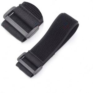 Correas de nailon elásticas reutilizables personalizadas con gancho y bucle, color negro, correas elásticas ajustables con hebilla - Product Image 2