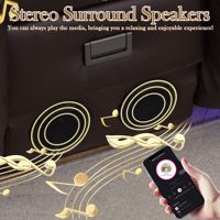 Canapé deux places inclinable avec massage et chaleur, console intégrée, pour camping-car, avec USB/stockage/lumière LED/haut-parleur