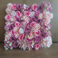 Fleurs artificielles murales en soie Hydrangea Rose Pivoine 50*50cm Réalistes Rose Violet Blanc Personnalisables pour Remise de diplôme Pâques Mariage Maison Hôtel