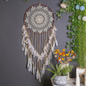 Grand attrape-rêves bohème, accessoire <span class=keywords><strong>de</strong></span> <span class=keywords><strong>mariage</strong></span>, <span class=keywords><strong>décoration</strong></span> murale, art mural bohème, <span class=keywords><strong>décoration</strong></span> intérieure - Product Image 4