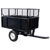 Remorque utilitaire Steeltreks Hardware Tools de 750 lb et 22 pieds cubes avec chariots de remorquage robustes pour pelouse, jardin et autres outils