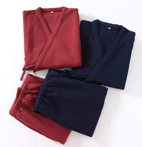 Ensembles de <span class=keywords><strong>pyjama</strong></span> kimono en flanelle de coton extensible et respirante pour hommes en hiver personnalisé vêtements de nuit <span class=keywords><strong>japonais</strong></span> vêtements de salon vêtements de nuit thermiques pour hommes - Product Image 2