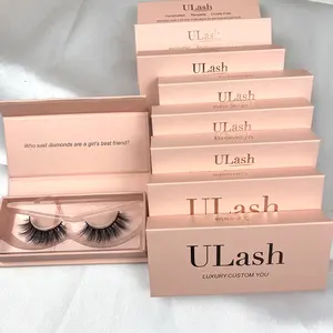 B1004 Großhandel Roségold Stempel Wimpern Box benutzer definierte Logo PVC luxuriöse Seide leere Wimpern Box Verpackung