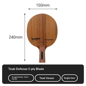 Raqueta de Tenis de Mesa <span class=keywords><strong>Boer</strong></span>, Hoja de 5 Capas de Madera de Teca Pura, Suave y Firme, Disponible con Empuñaduras Rectas y Horizontales para Tenis de Mesa y Bádminton - Product Image 6