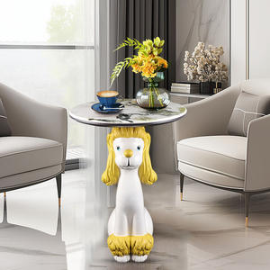 Estatua de Animal de resina personalizada y moderna para el hogar, pequeña mesa auxiliar, escultura de perro para sala de estar, sofá, mesa de esquina lateral, mesa de centro - Product Image 2