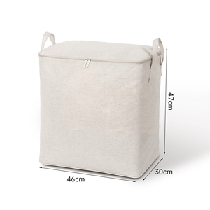 Maison épaisse lavable coton lin couverture couette organisateur sac grande capacité déménagement bagages emballage sac pour chambre stockage - Product Image 5