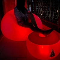 Canapé gonflable transparent à lumière LED | Chaise de plage longue d'extérieur pour fête et camping