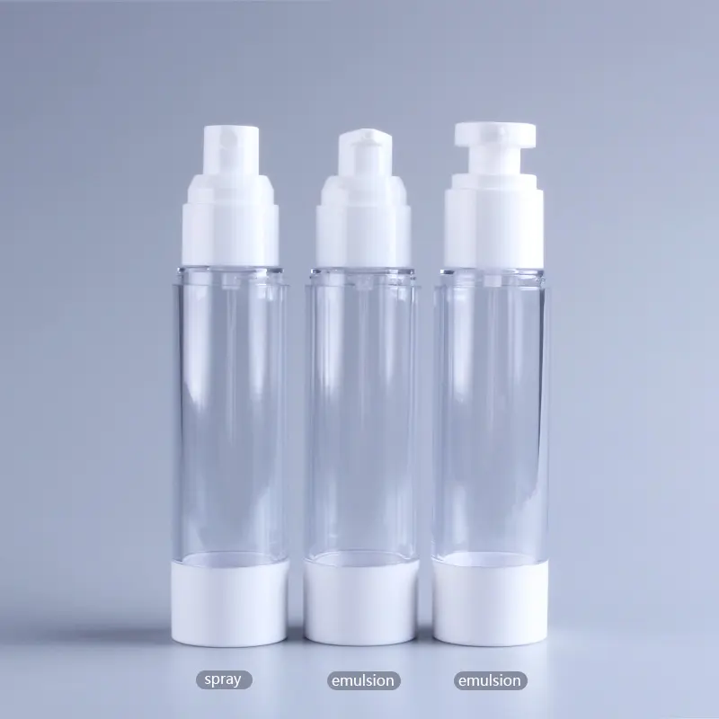 Groothandel Custom Matte Kleine Luxe Plastic 15Ml 30Ml 50Ml Lege Airless Vacuüm Hoorn Olie Huidverzorging Lotion Flessen Met Pomp