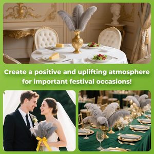 Bán Buôn Chất Lượng Cao Hometextile Cổ Điển Crafting Dày Trang Trí Trim Plumule Trắng Rửa Lông Đà Điểu - Product Image 6