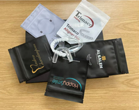 Sacs personnalisés transparents pour aligneurs dentaires, sacs en plastique à fermeture éclair trois côtés, sacs en aluminium avec fenêtre transparente d'un côté