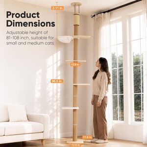 Pet <b>Cat</b> Accessories Cheap Modern Nature Sisal Climbing Frame <b>Large</b> Condo <b>Tower</b> <b>Cat</b> Tree Scratcher - Product Image 5