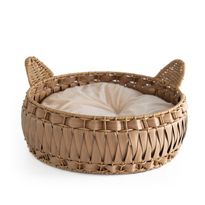 Beliebtes Maßgefertigtes PP-Gewebtes Hundehöhlenbett Niedliches Handgefertigtes Weiden-Haustier-Kuschelbett - Product Image 4