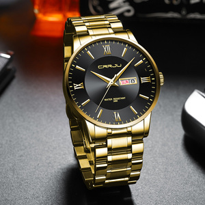 CRRJU 2175 <span class=keywords><strong>Montre</strong></span>-bracelet de sport de luxe pour <span class=keywords><strong>homme</strong></span>, <span class=keywords><strong>montre</strong></span> en acier doré à quartz étanche, <span class=keywords><strong>montre</strong></span> masculine, Relogio Masculino - Product Image 5