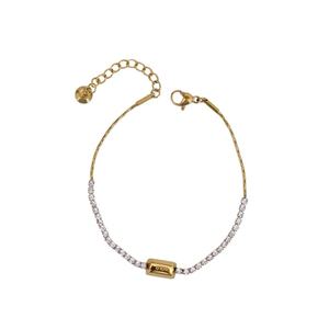 Bracelet Tennis Zircon Plaqué Or 18 carats en Acier Inoxydable Tendance, Vente en Gros Personnalisée, Bijoux Zhishang pour Femme, Cadeau - Product Image 2